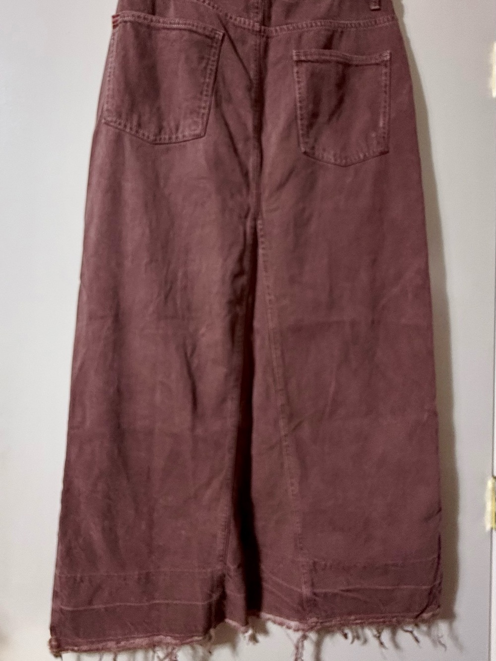 BDG Urban Outfitters Mauve Denim Maxi Skirt Front Slit Raw Hem M - Picture 3 of 4